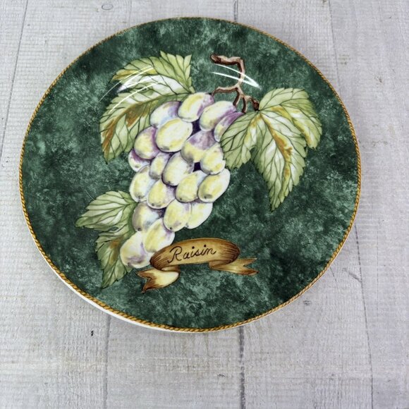 American Atelier LATTICE FRUIT 5031 Porcelain Round Salad Lunch Plates Set of 4 - Picture 2 of 16